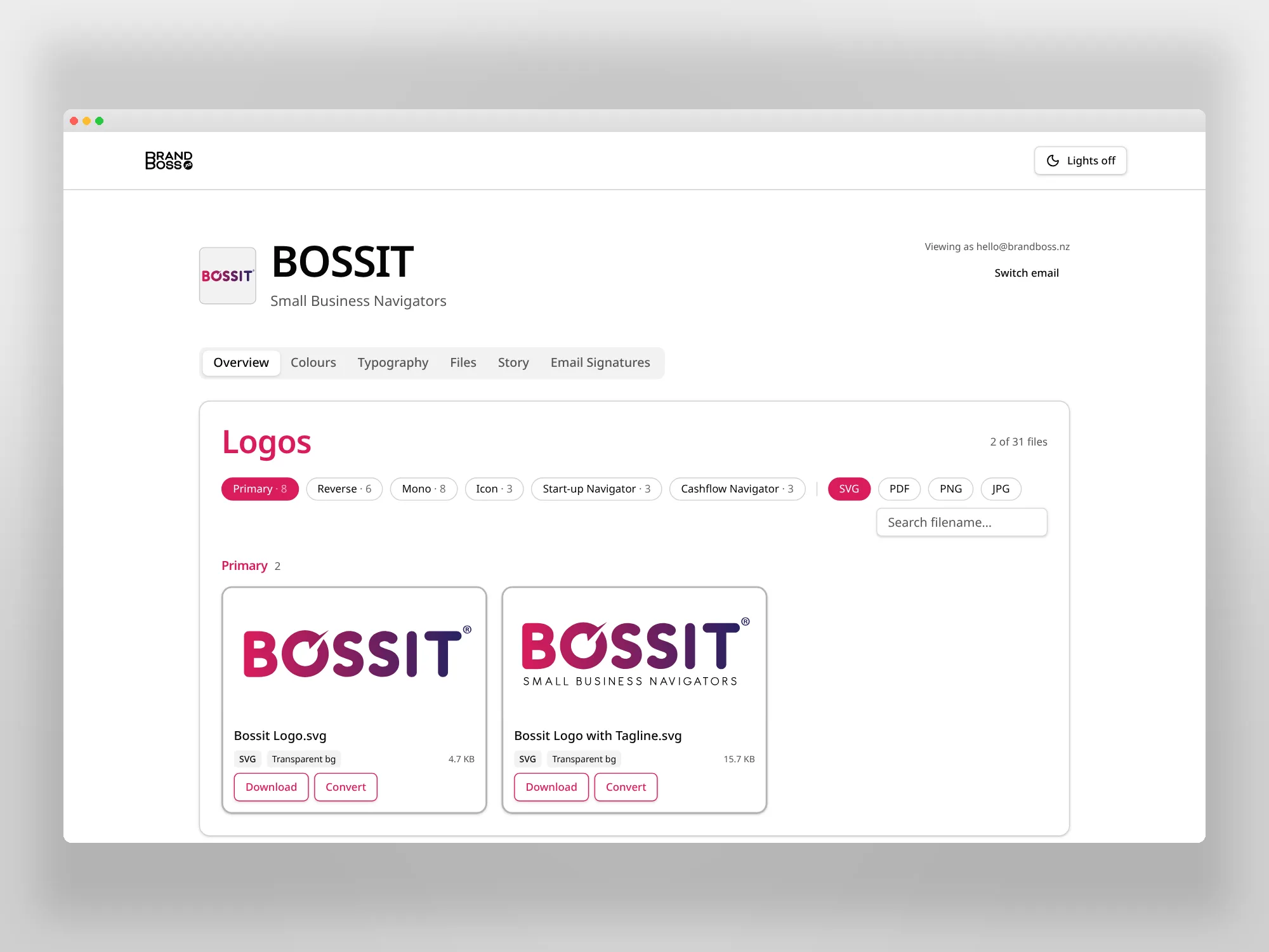 Logo versions and convertor